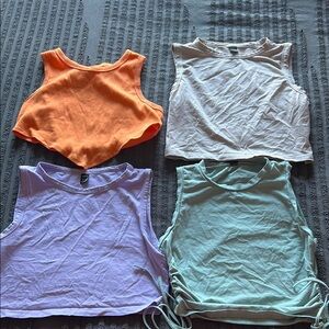 Women's Crop Tops - Orange, Taupe, Lavender, Mint